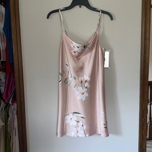 Princess Polly pink satin mini dress w/ cowl neck